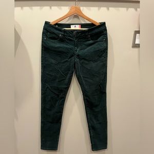 Cabi Skinny Corduroy Jeans size 6 Hunter Green